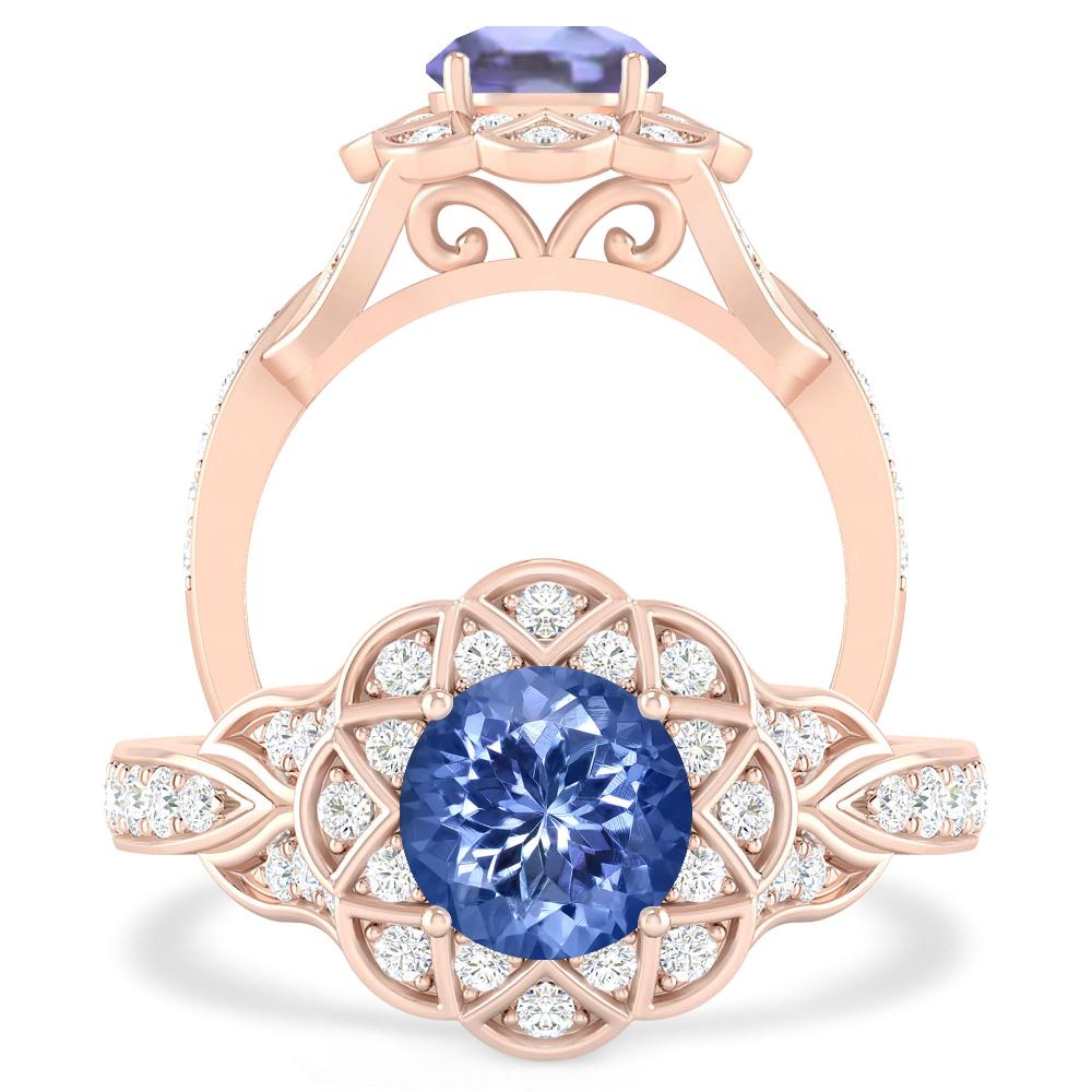 Rose Gold - Tanzanite