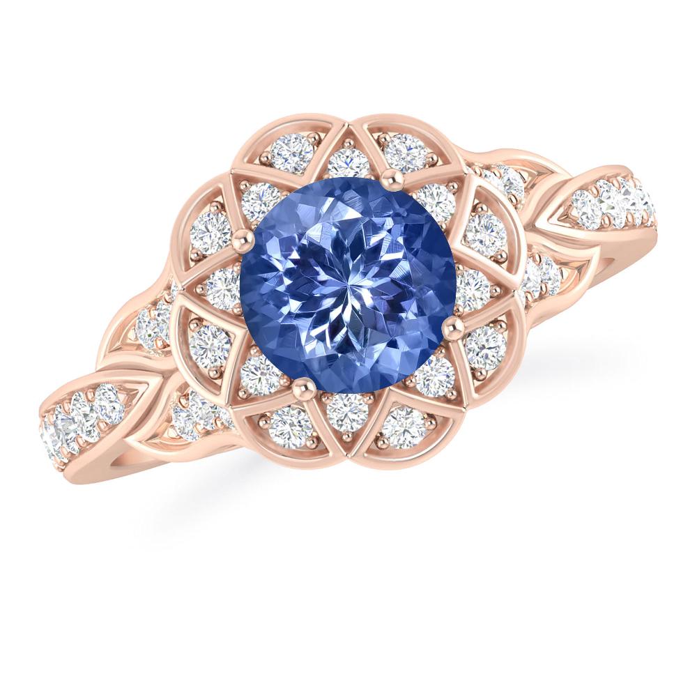 Rose Gold - Tanzanite