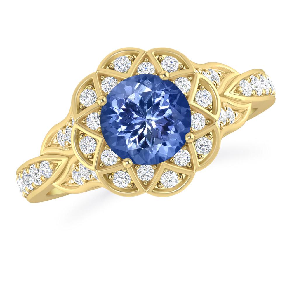 Yellow Gold - Tanzanite