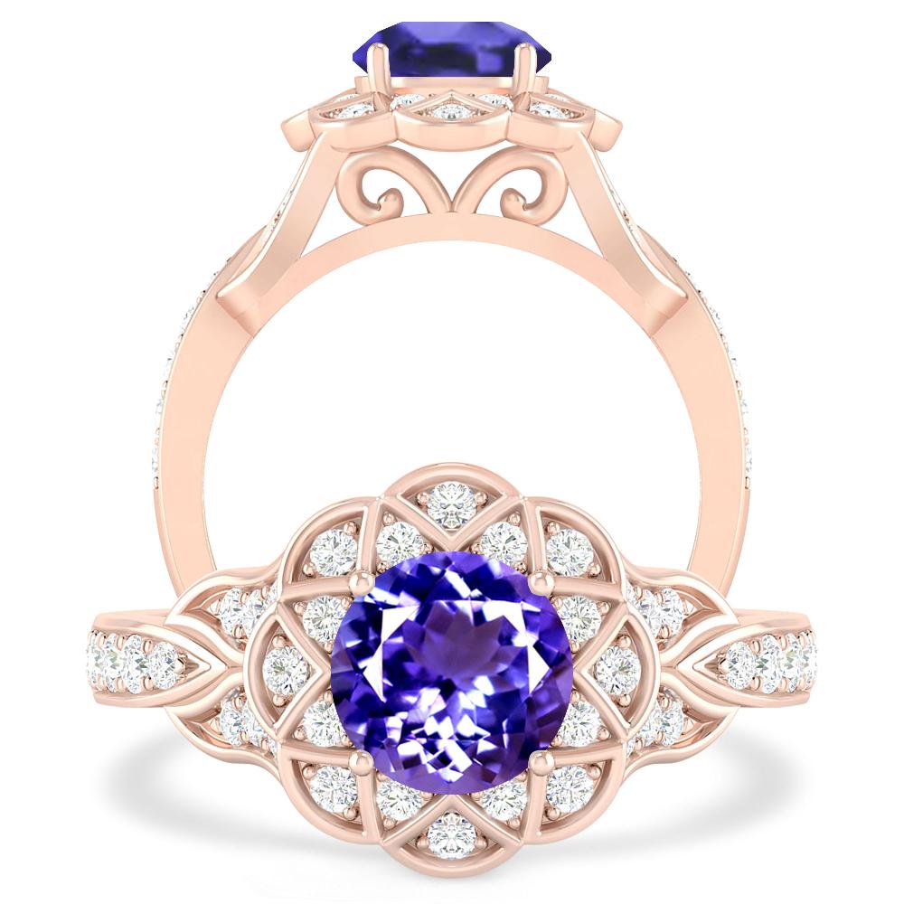 Rose Gold - Tanzanite