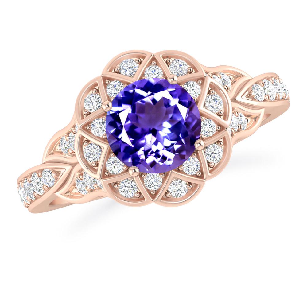 Rose Gold - Tanzanite
