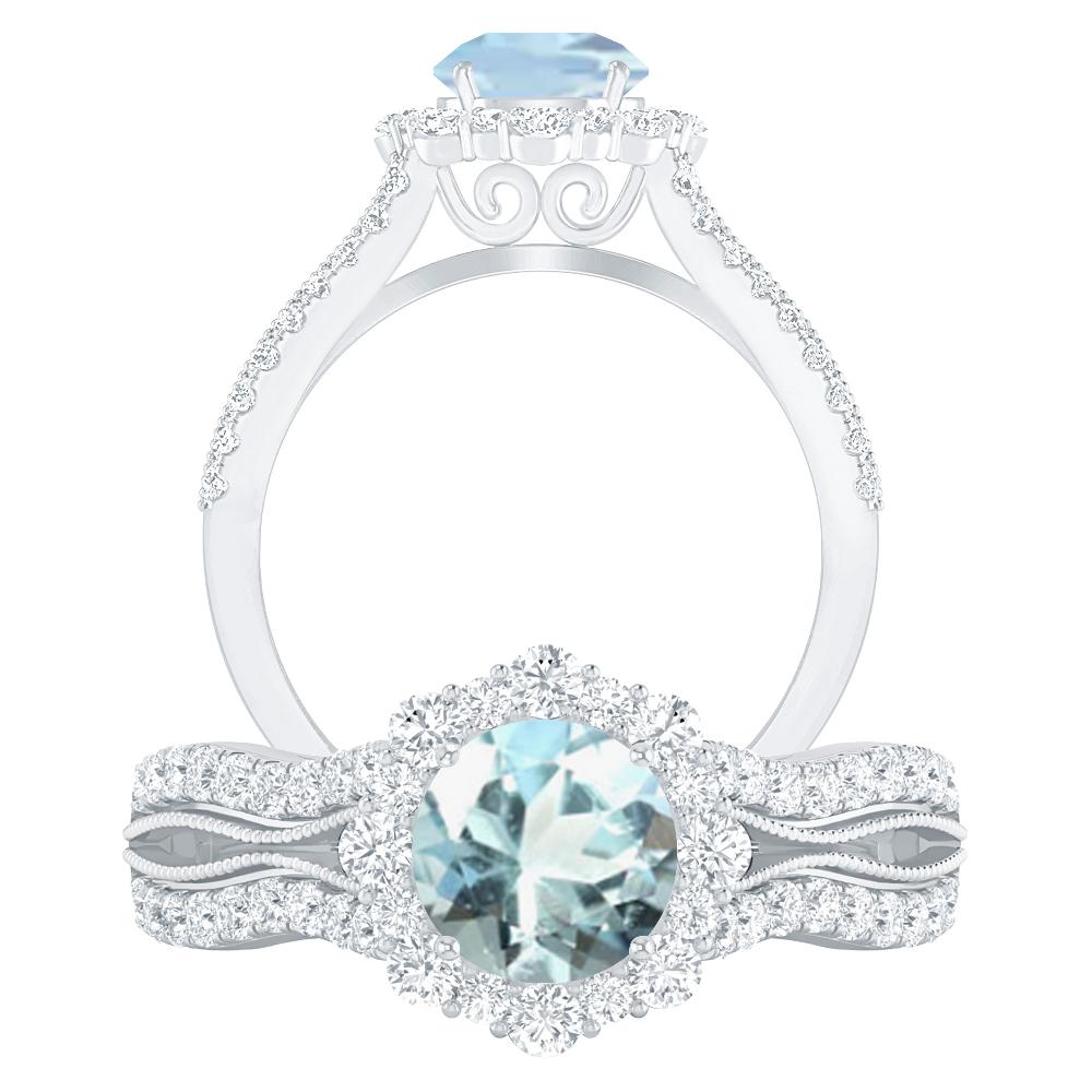 White Gold - Aquamarine