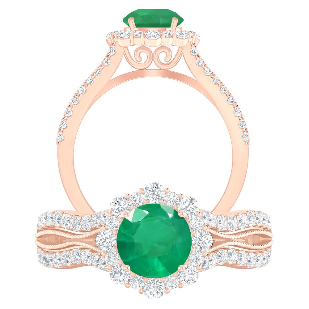 Rose Gold - Emerald