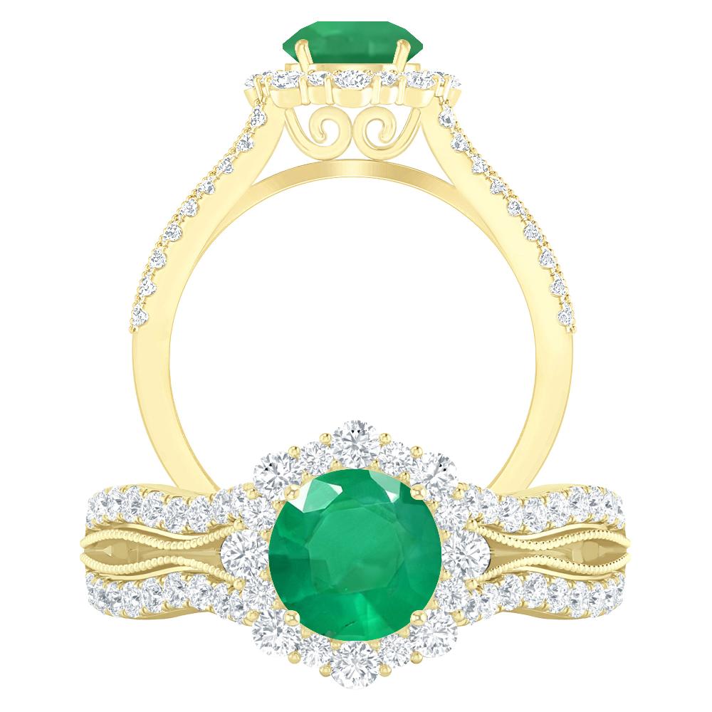 Yellow Gold - Emerald