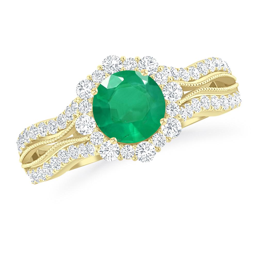 Yellow Gold - Emerald