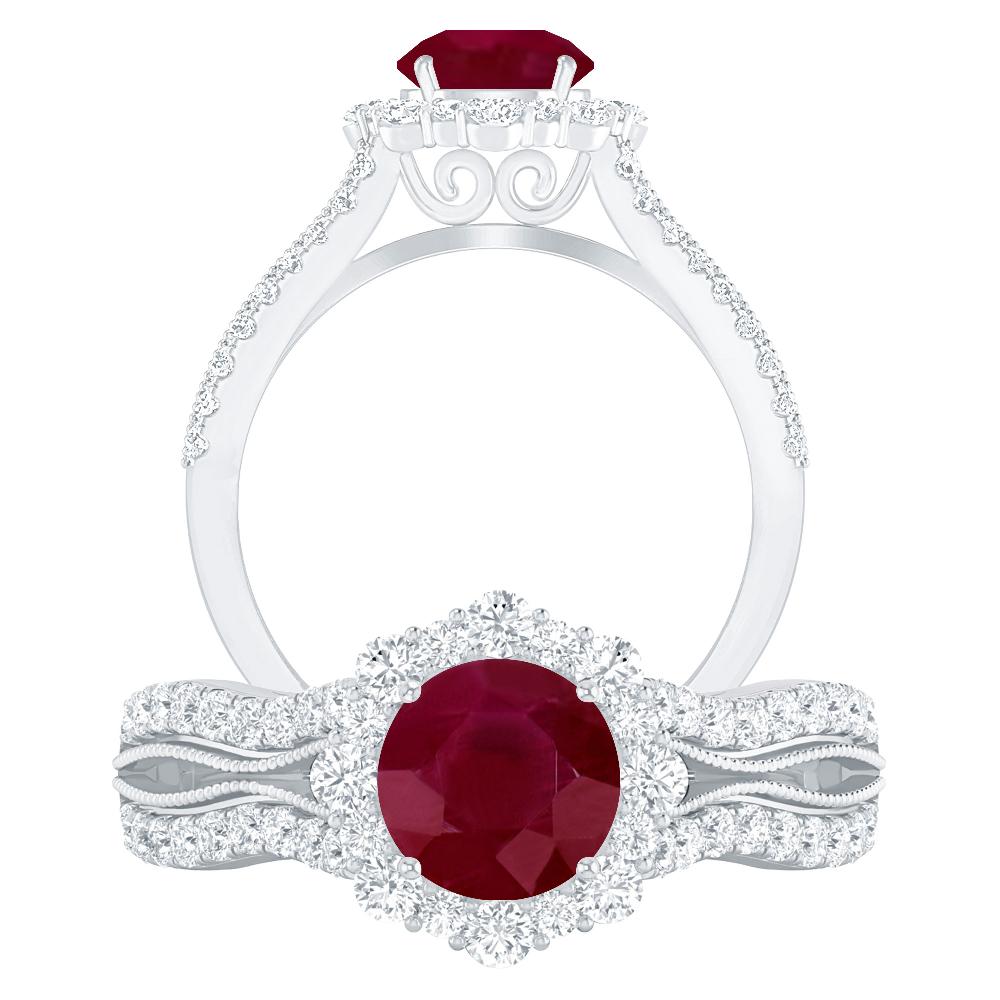 White Gold - Ruby