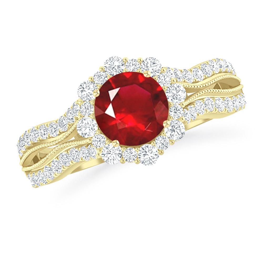 Yellow Gold - Ruby