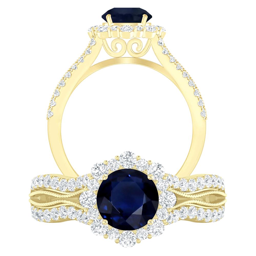 Yellow Gold - Sapphire