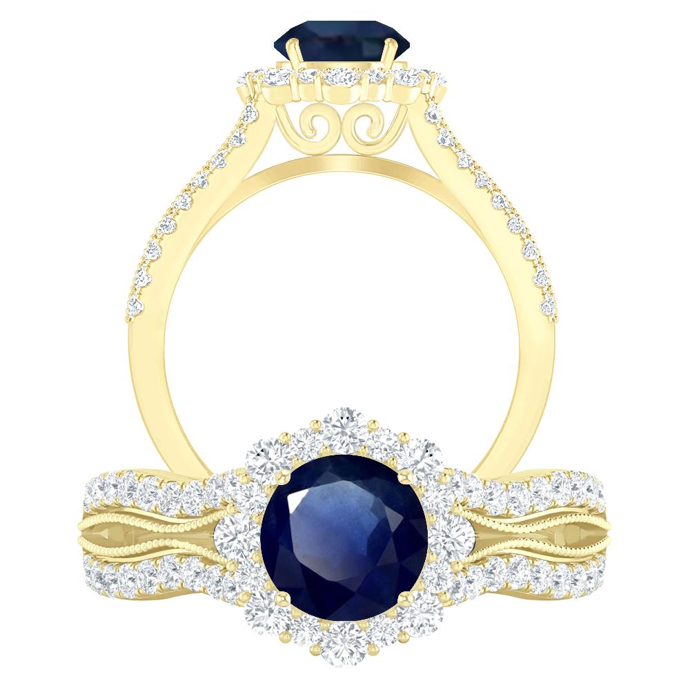 Yellow Gold - Sapphire