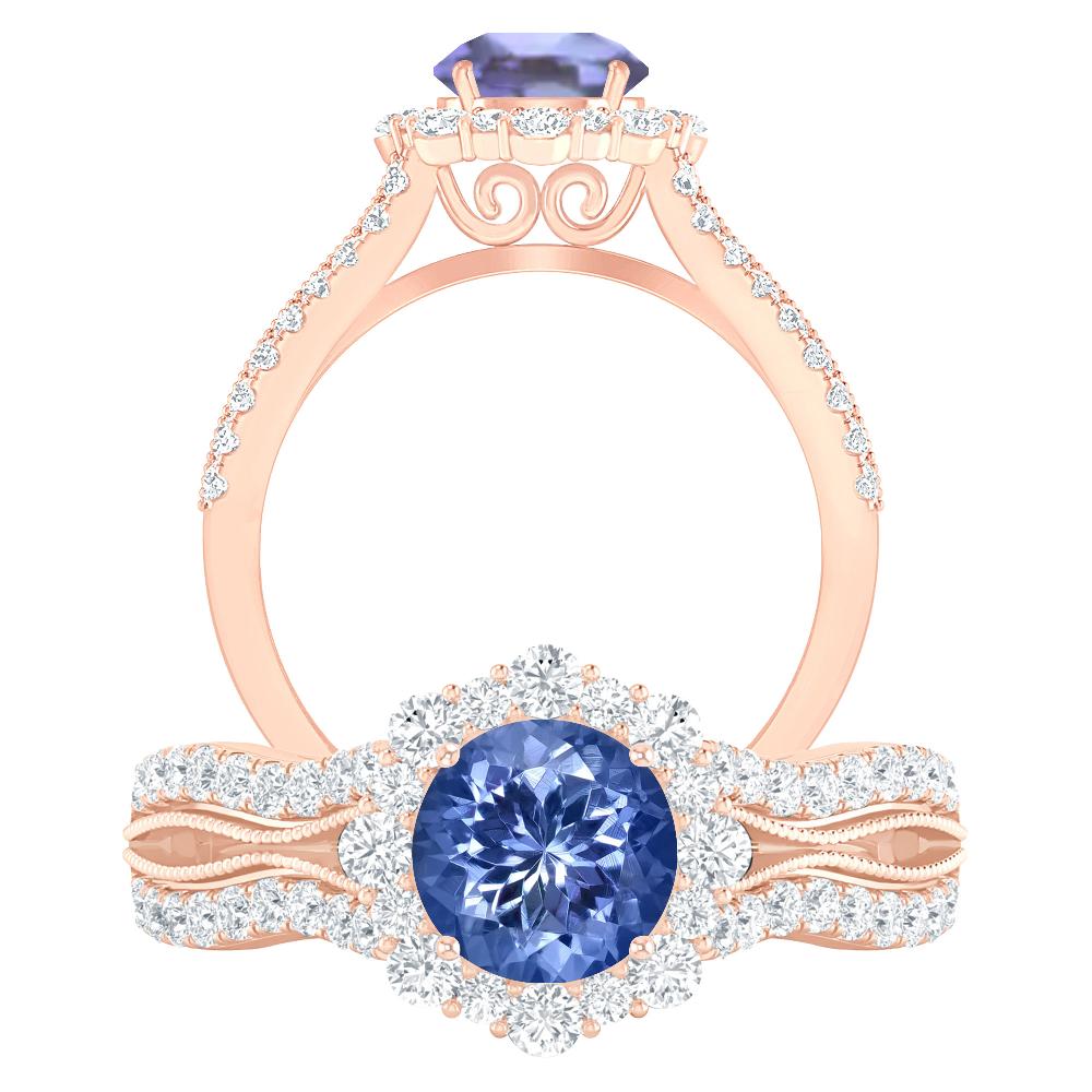 Rose Gold - Tanzanite