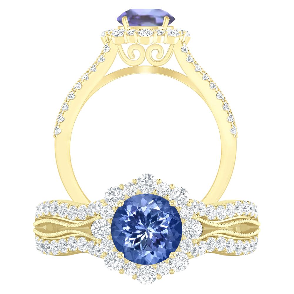 Yellow Gold - Tanzanite