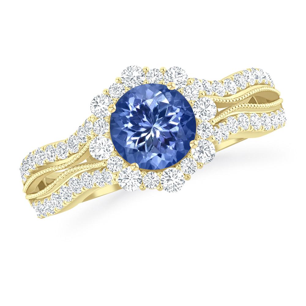 Yellow Gold - Tanzanite