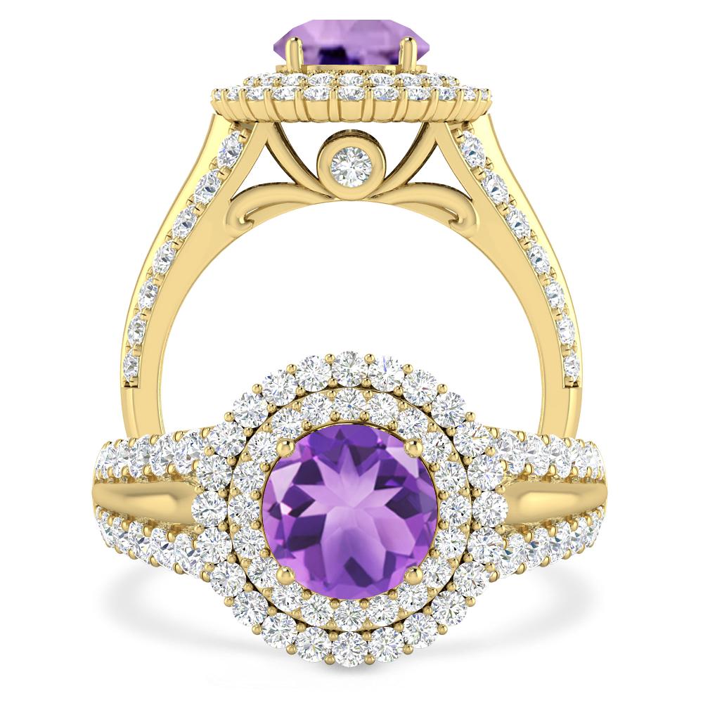 Yellow Gold - Amethyst