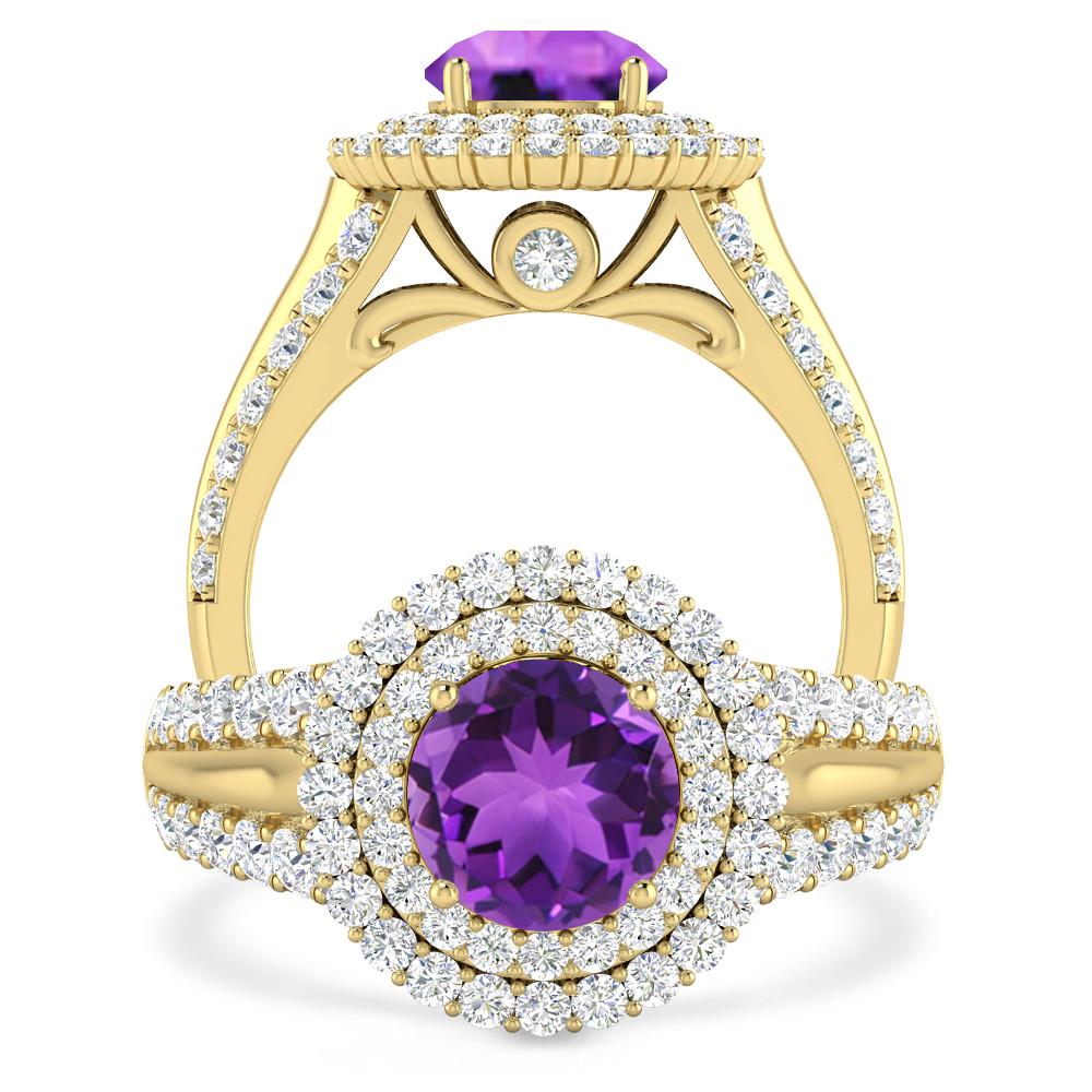 Yellow Gold - Amethyst