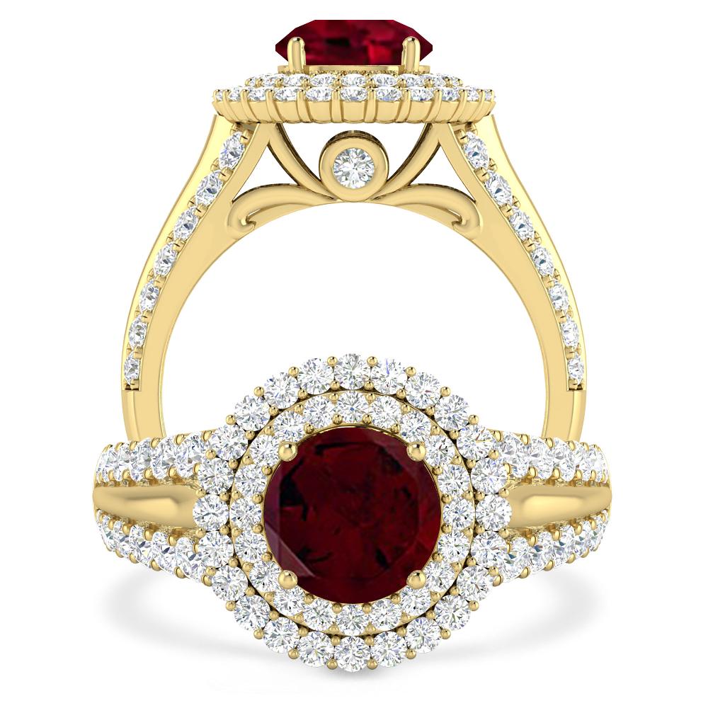 Yellow Gold - Garnet