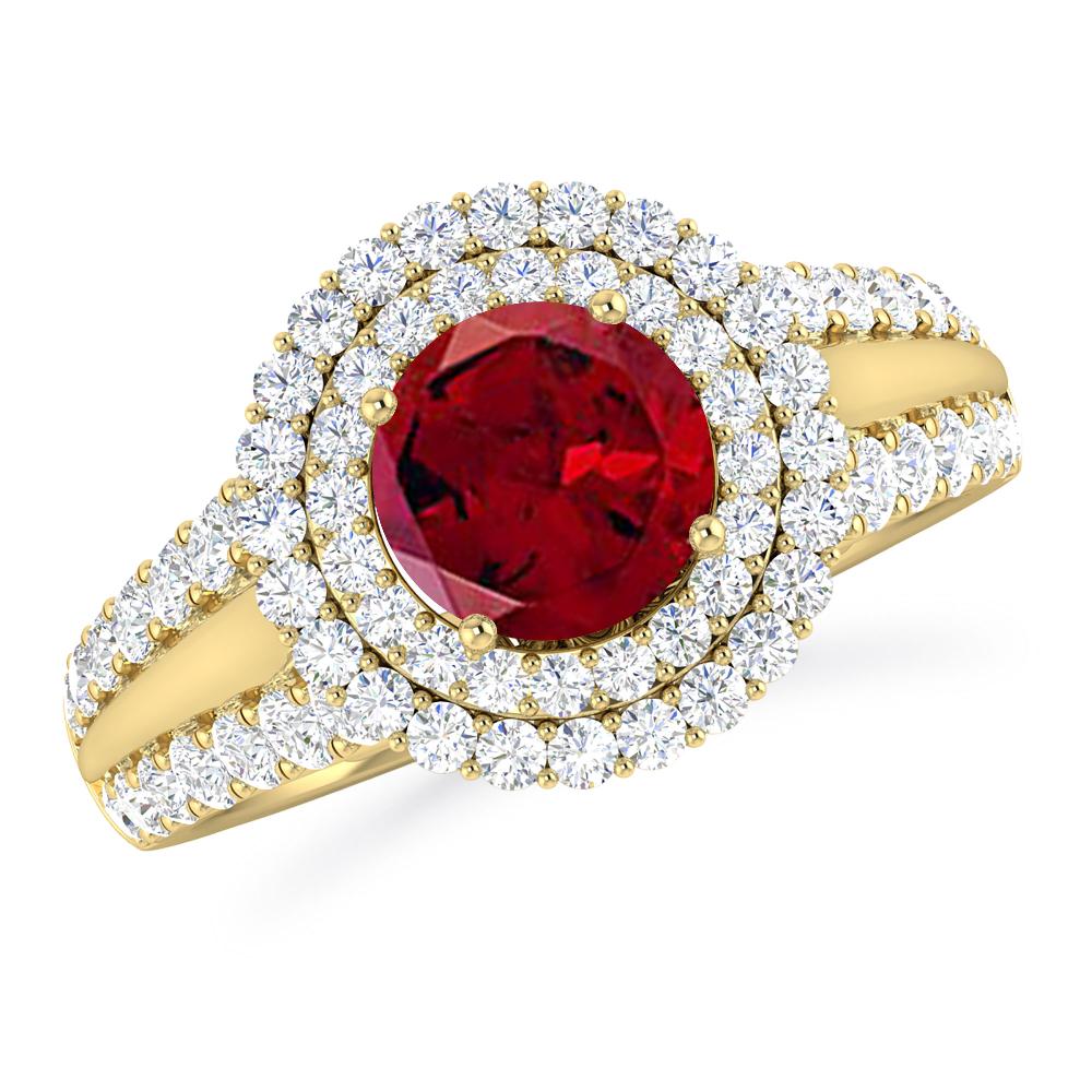 Yellow Gold - Garnet