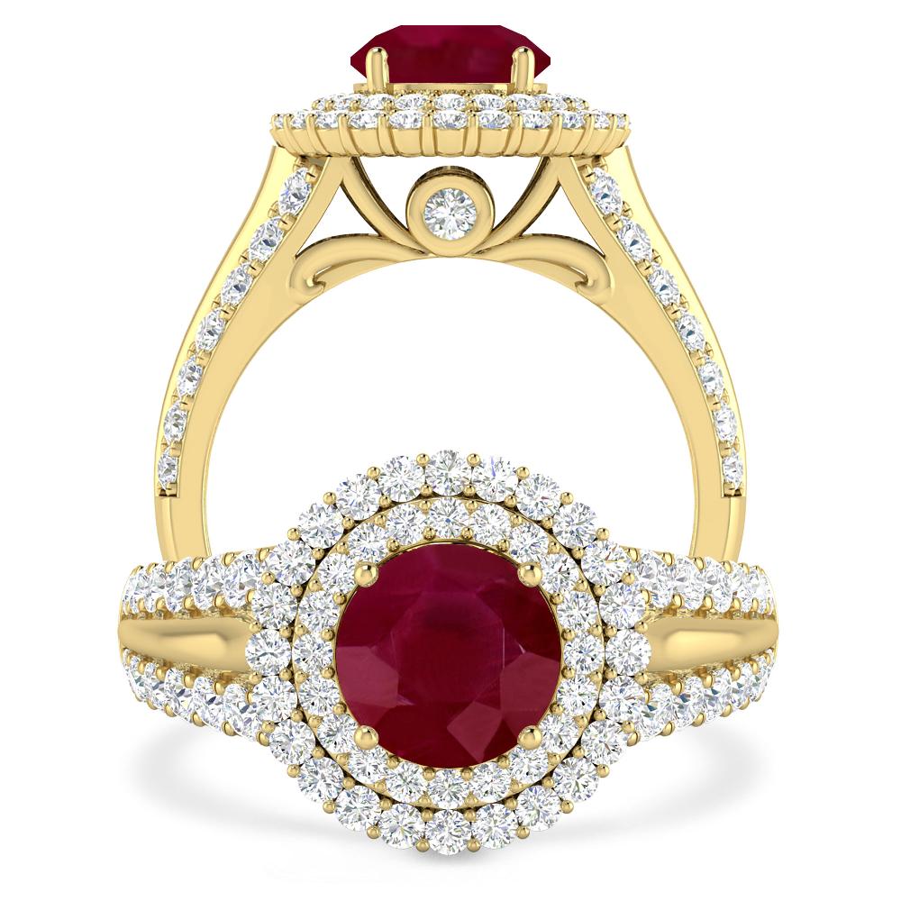 Yellow Gold - Ruby