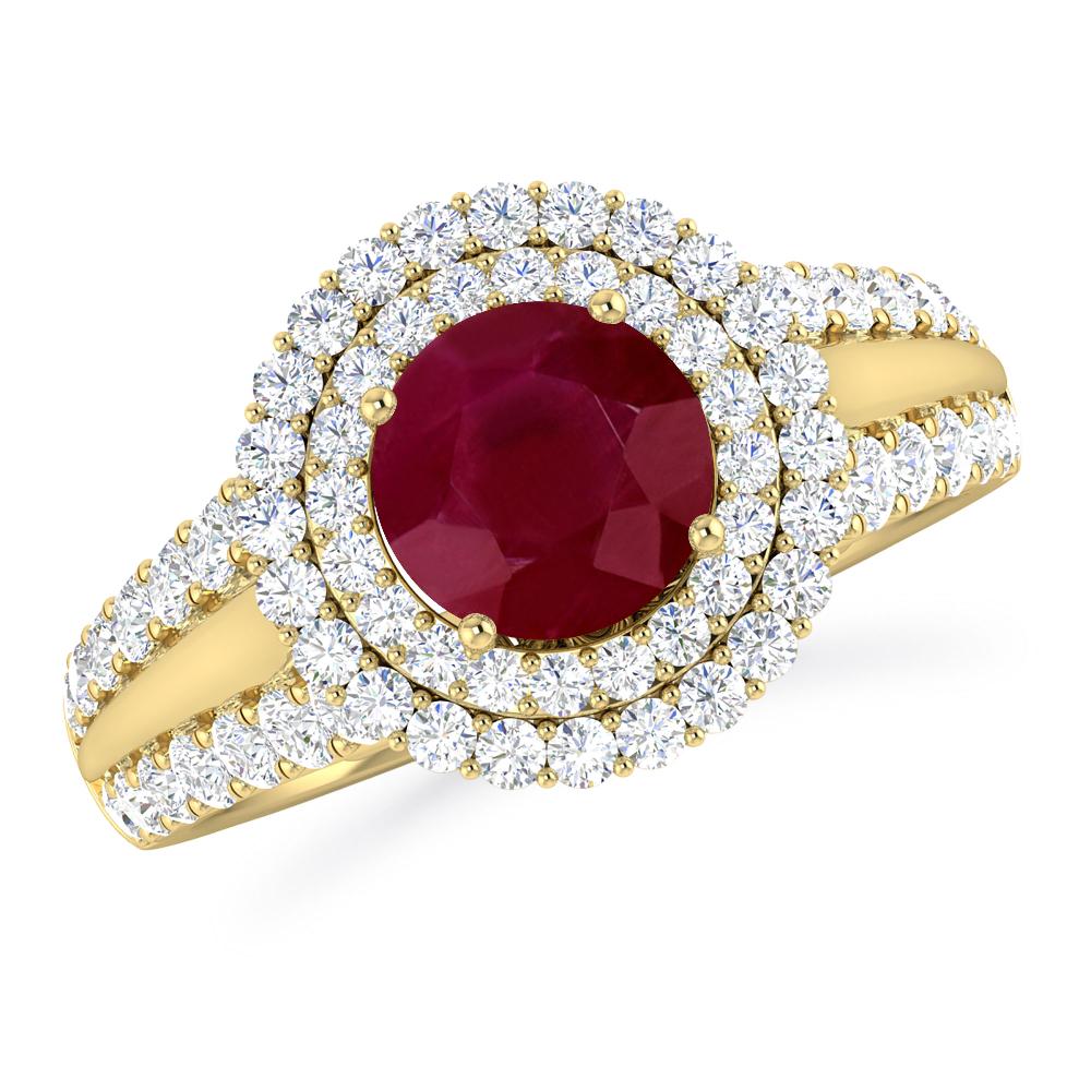 Yellow Gold - Ruby