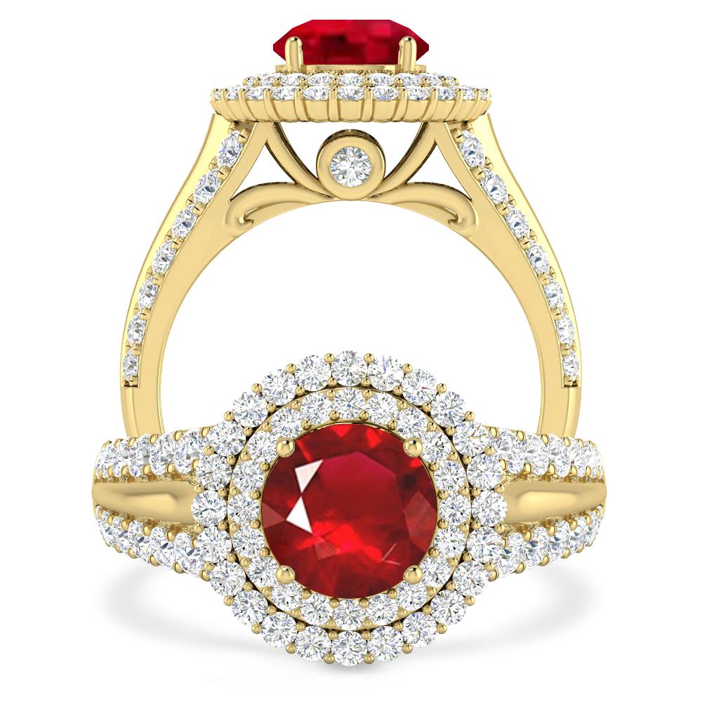 Yellow Gold - Ruby