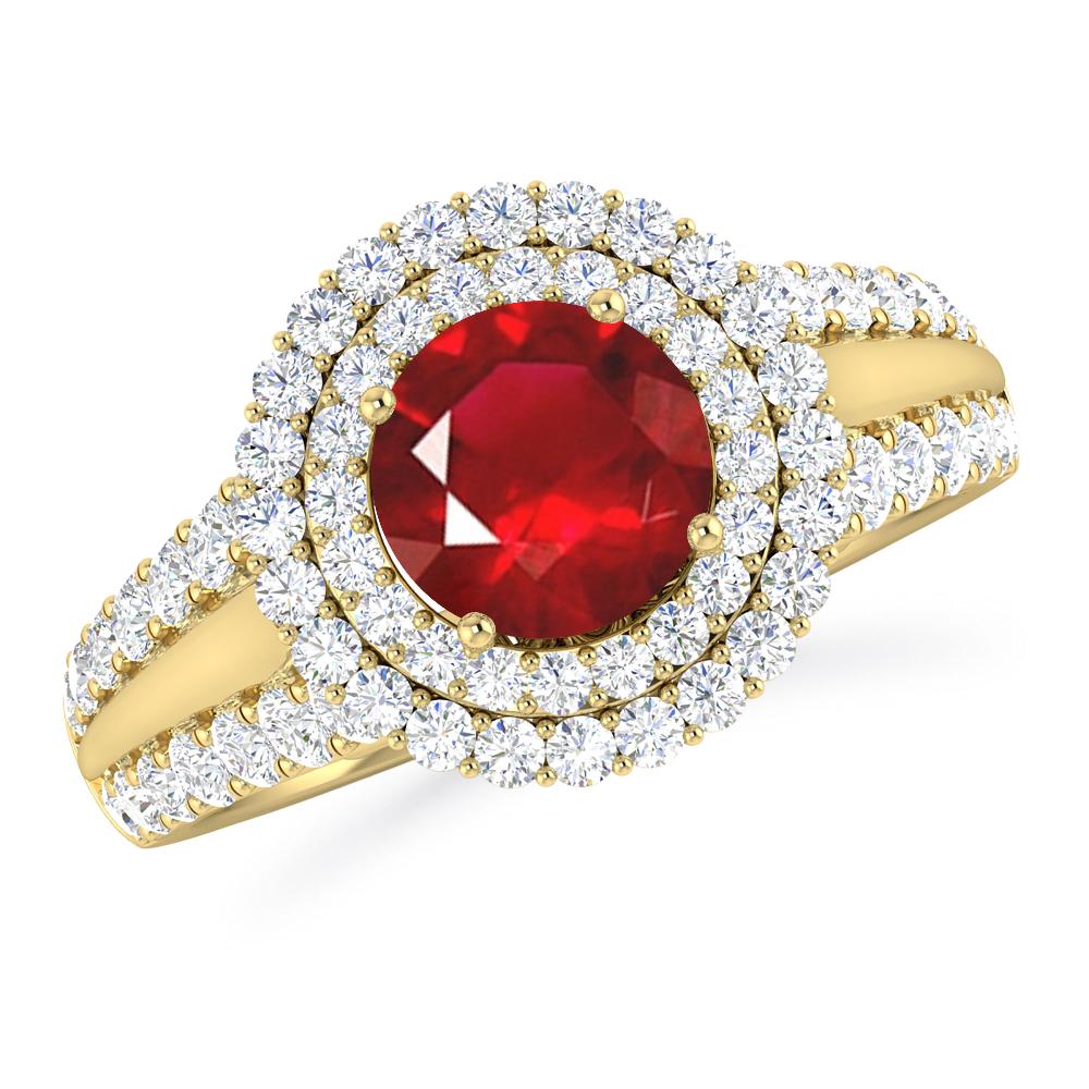 Yellow Gold - Ruby