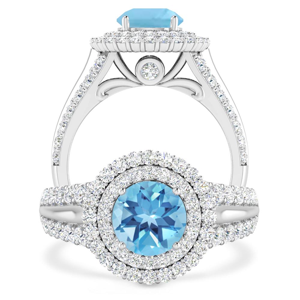 White Gold - Blue Topaz