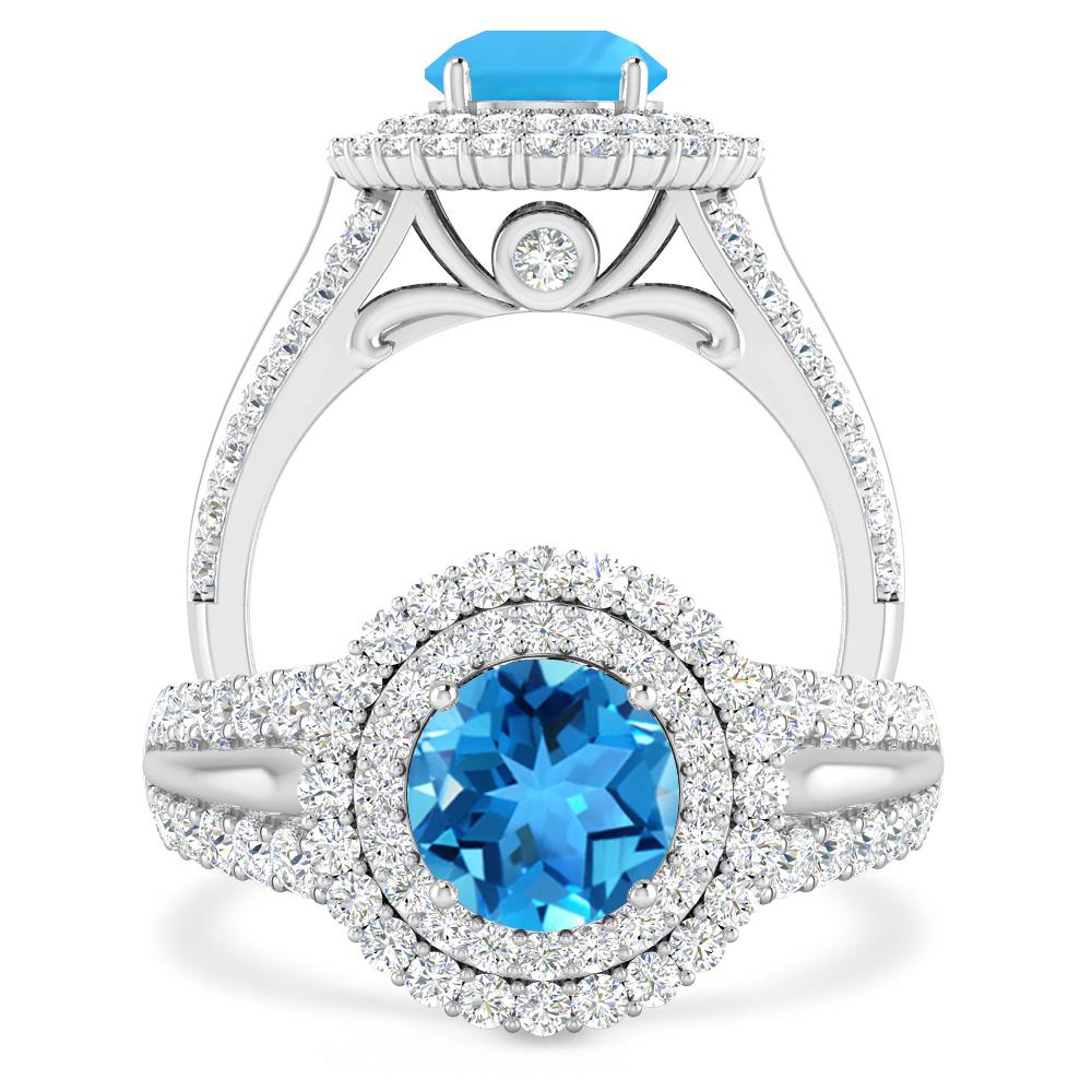 White Gold - Blue Topaz