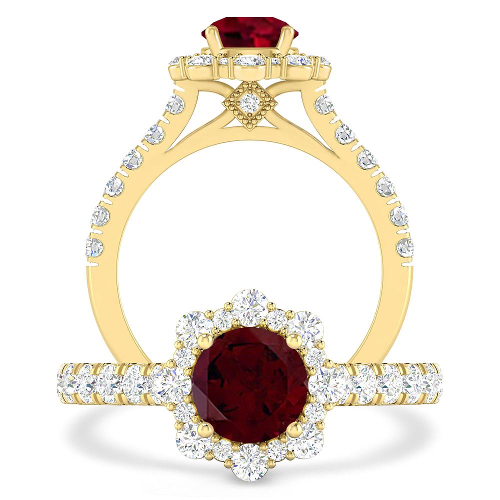 Yellow Gold - Garnet