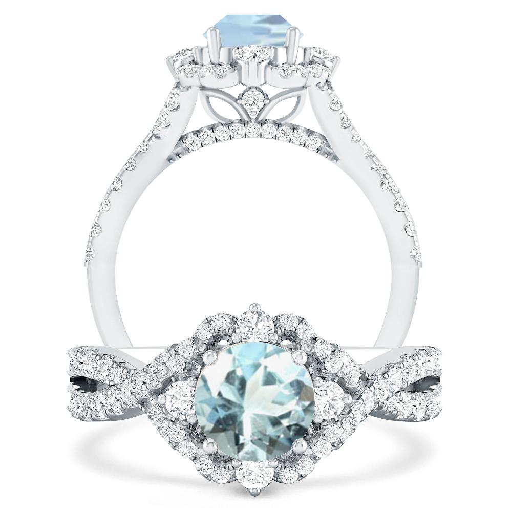 White Gold - Aquamarine