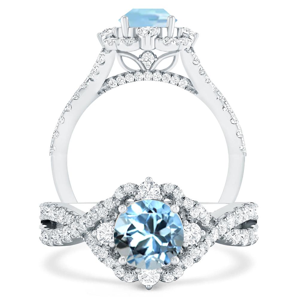 White Gold - Aquamarine