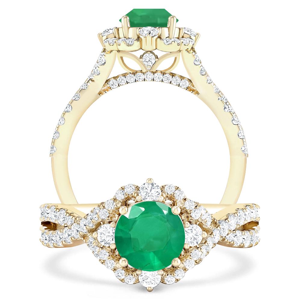 Yellow Gold - Emerald