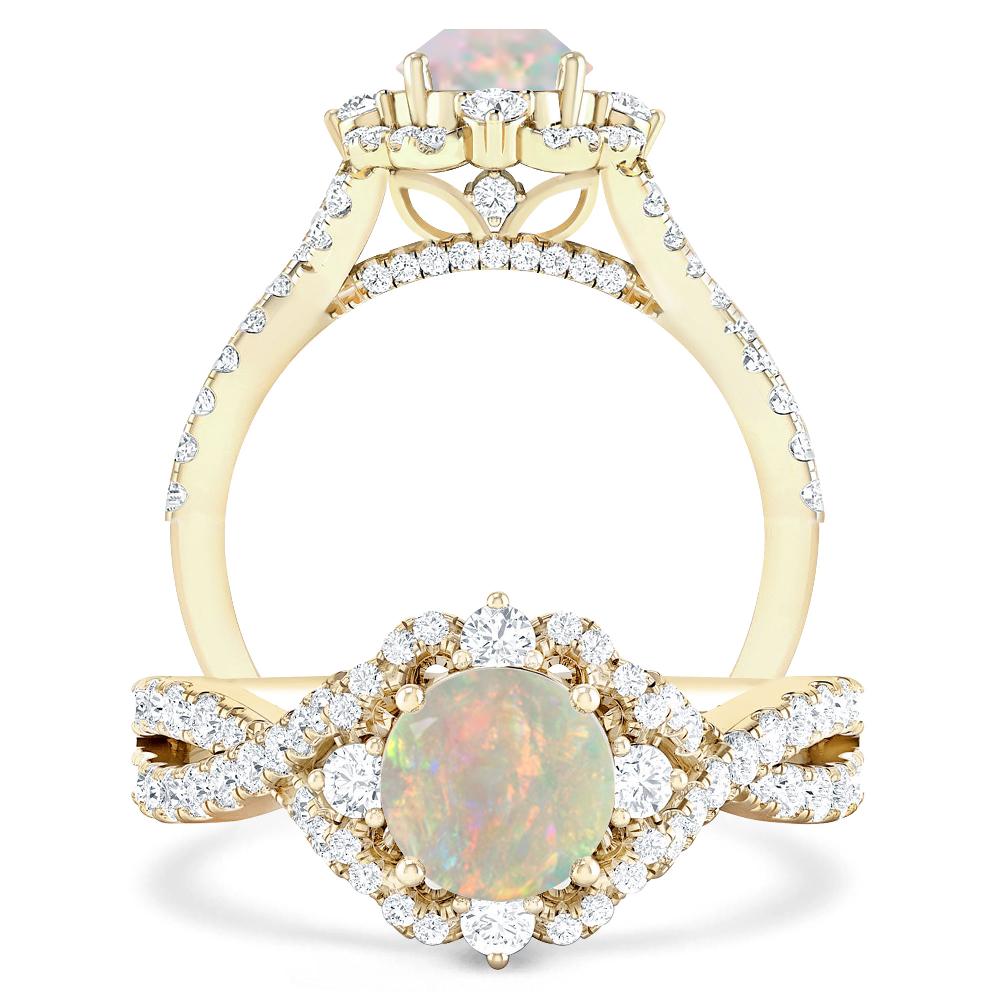 Yellow Gold - Opal