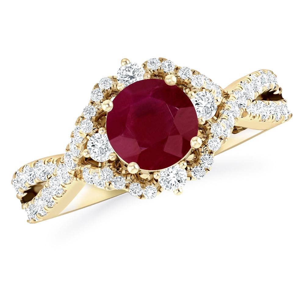 Yellow Gold - Ruby