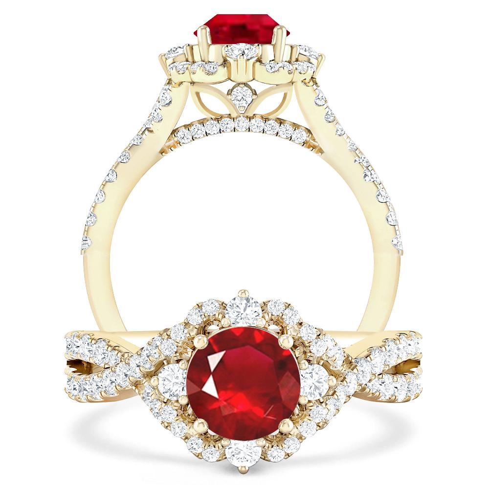 Yellow Gold - Ruby