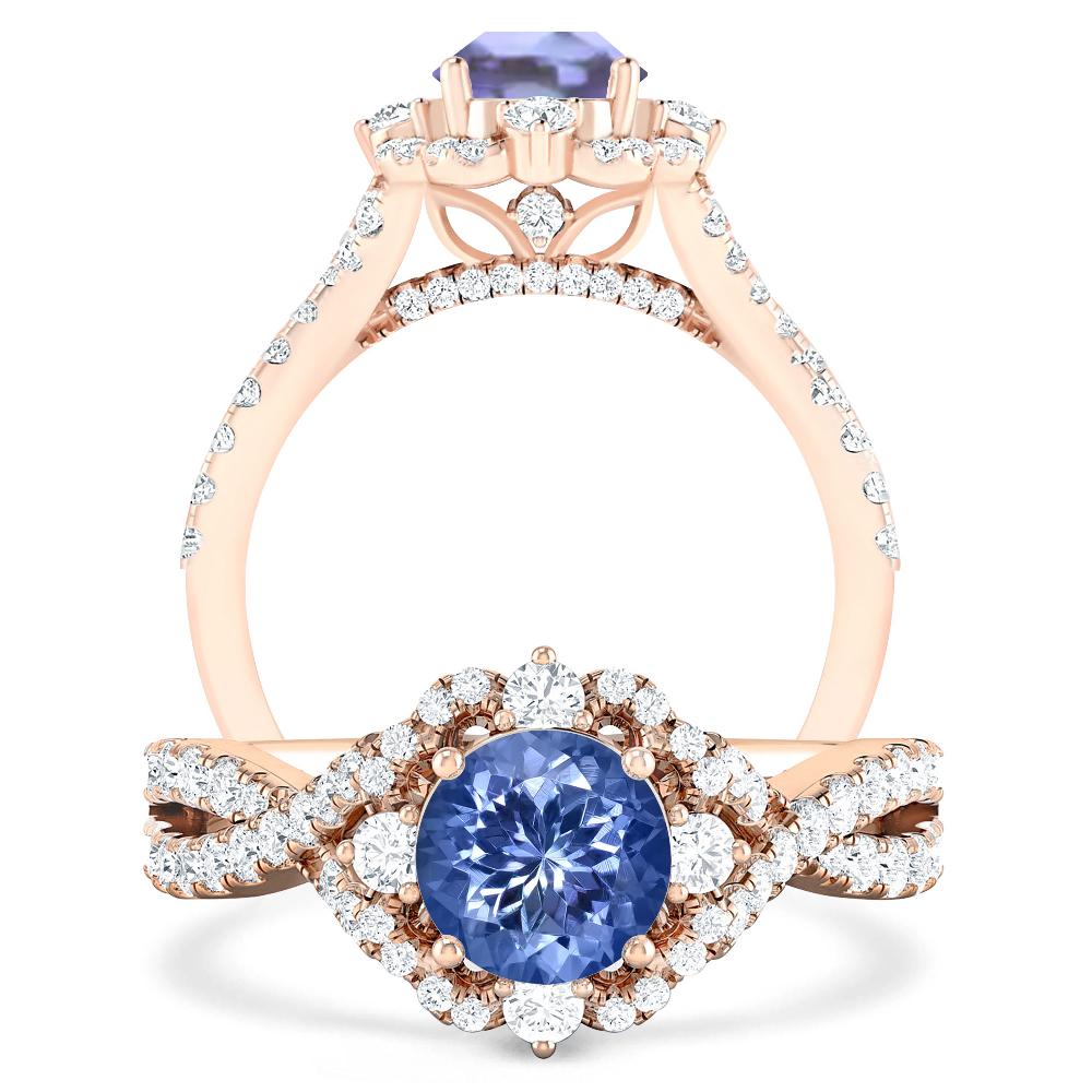 Rose Gold - Tanzanite