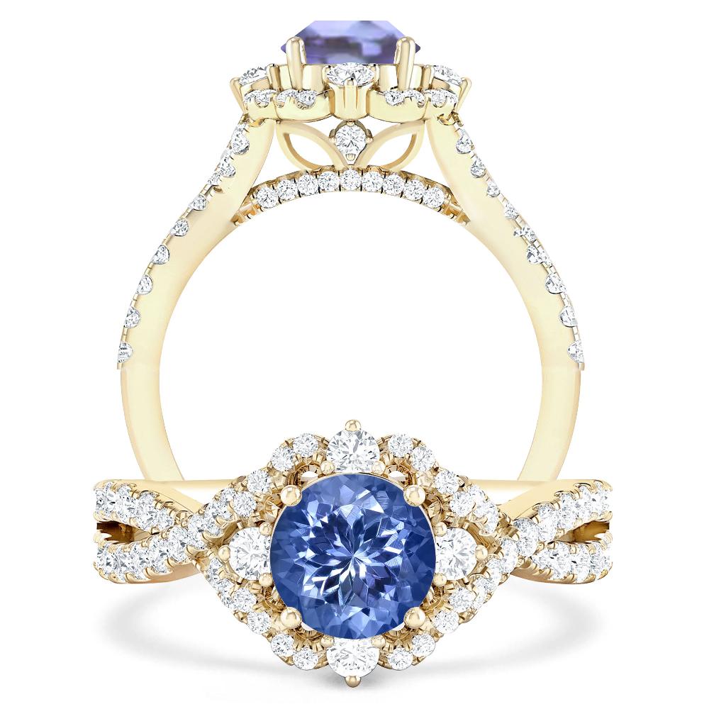 Yellow Gold - Tanzanite