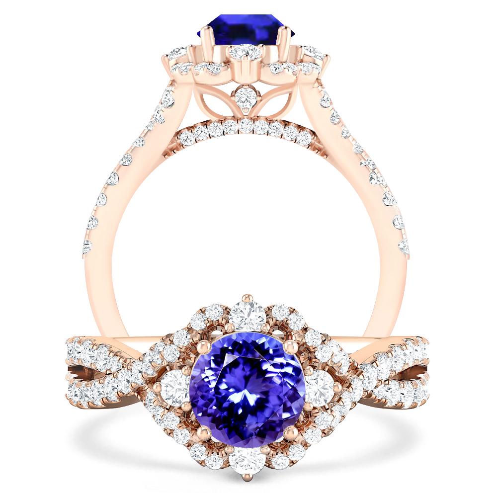 Rose Gold - Tanzanite