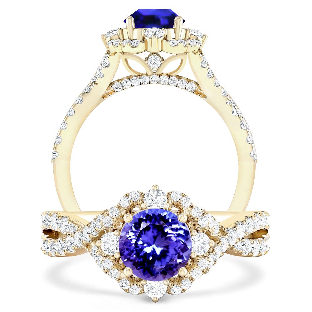 Yellow Gold - Tanzanite