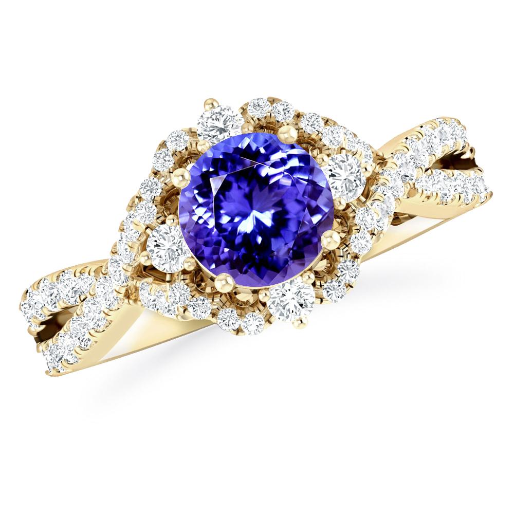 Yellow Gold - Tanzanite