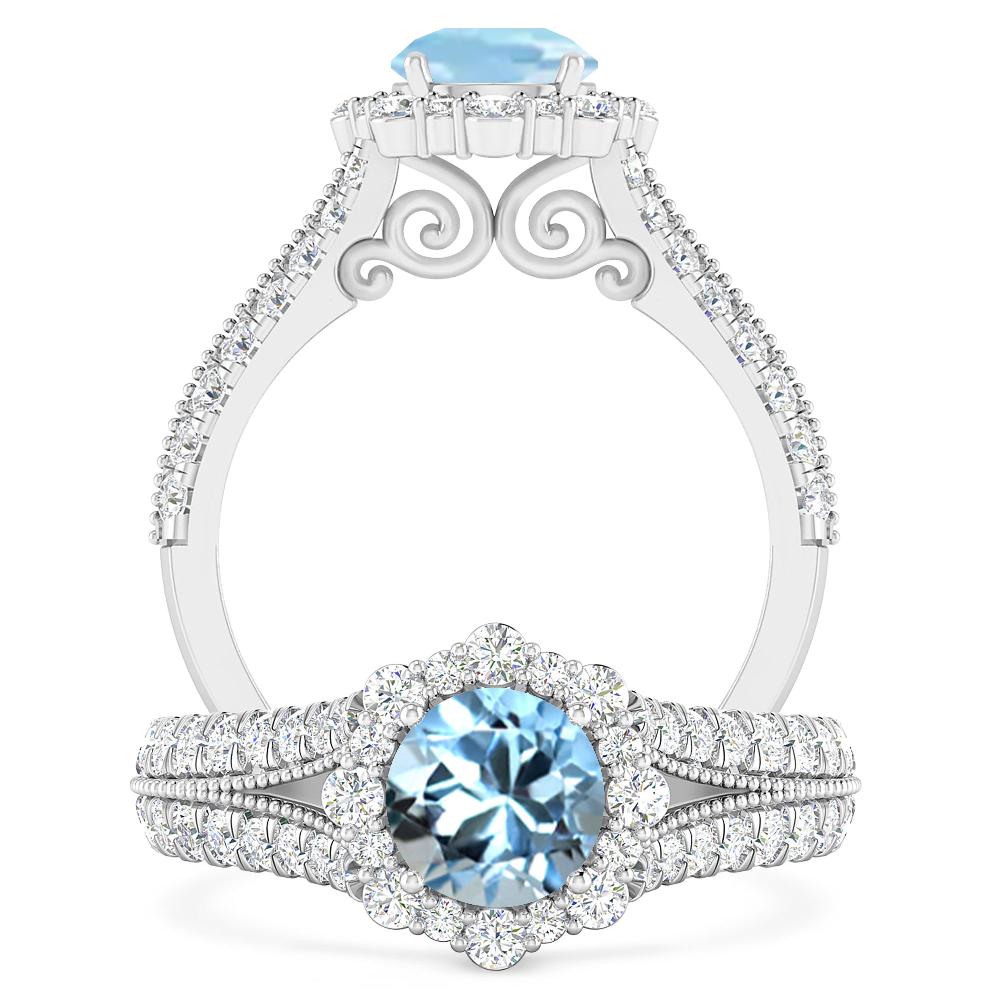 White Gold - Aquamarine