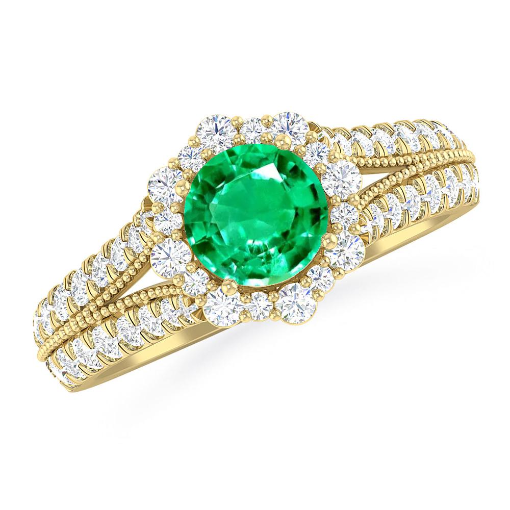 Yellow Gold - Emerald