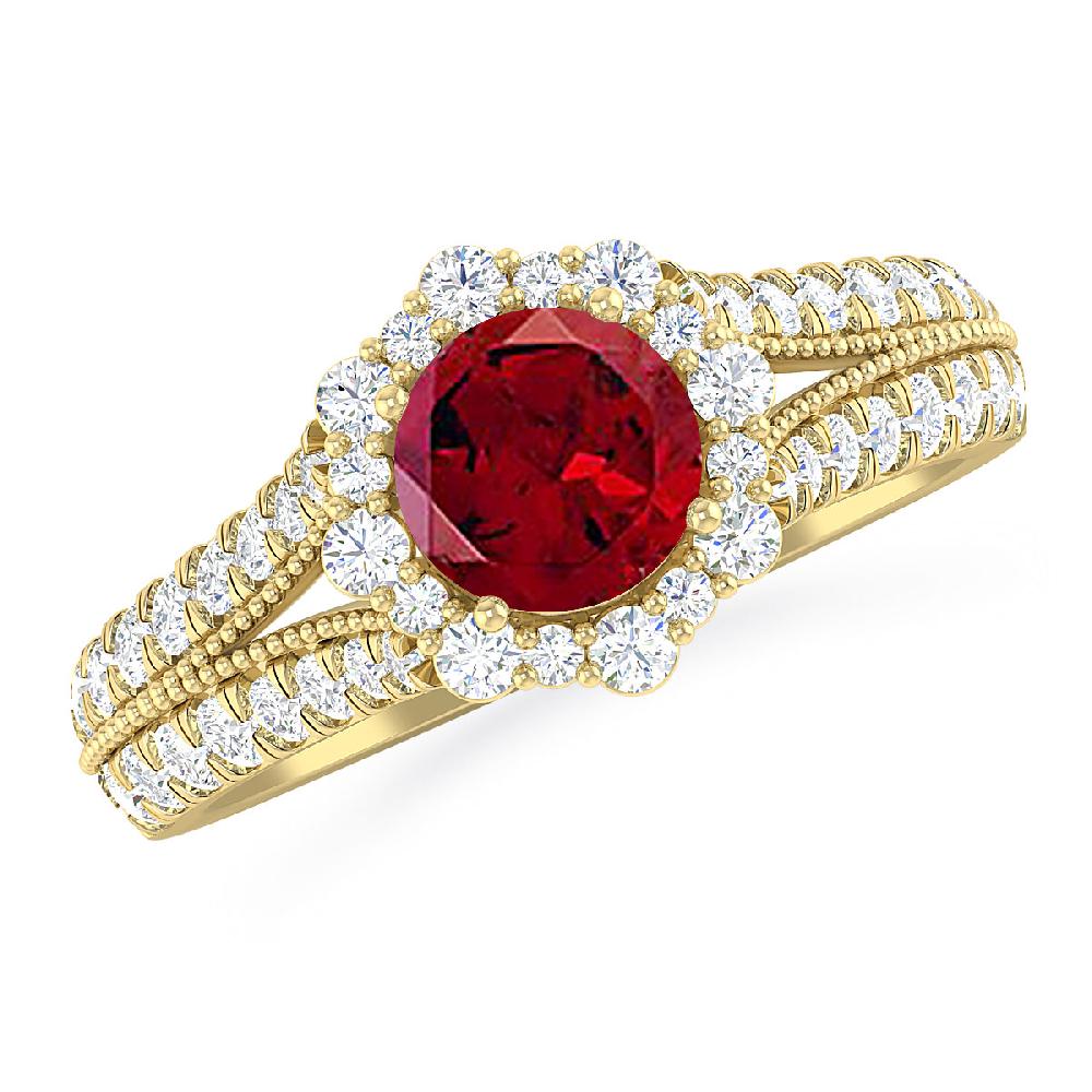 Yellow Gold - Garnet