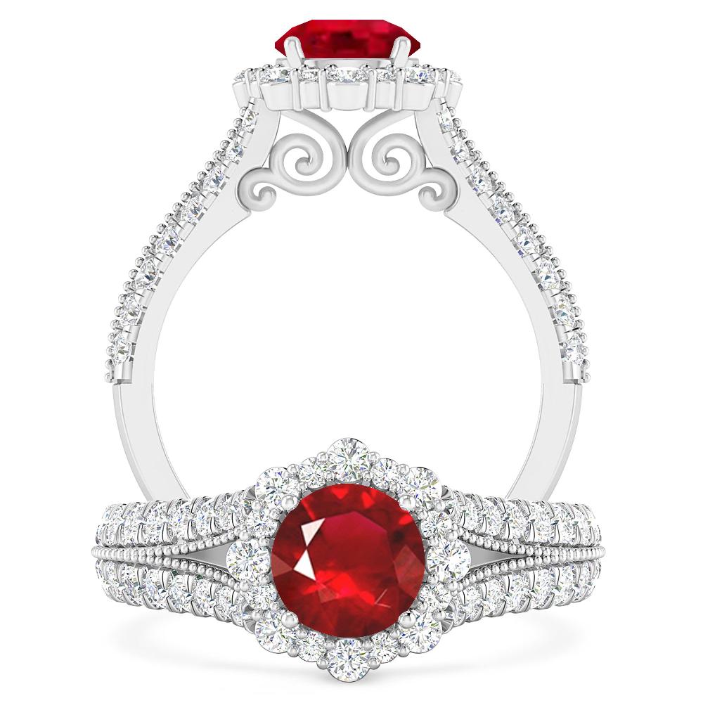 White Gold - Ruby