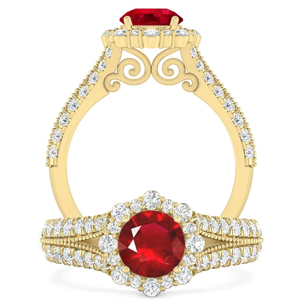 Yellow Gold - Ruby