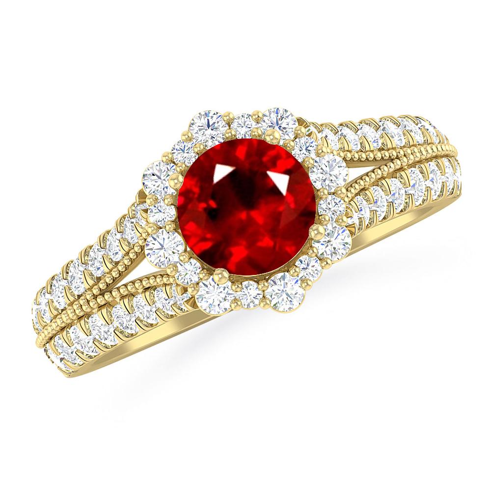 Yellow Gold - Ruby