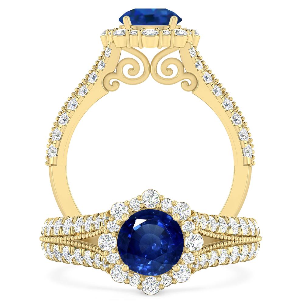 Yellow Gold - Sapphire