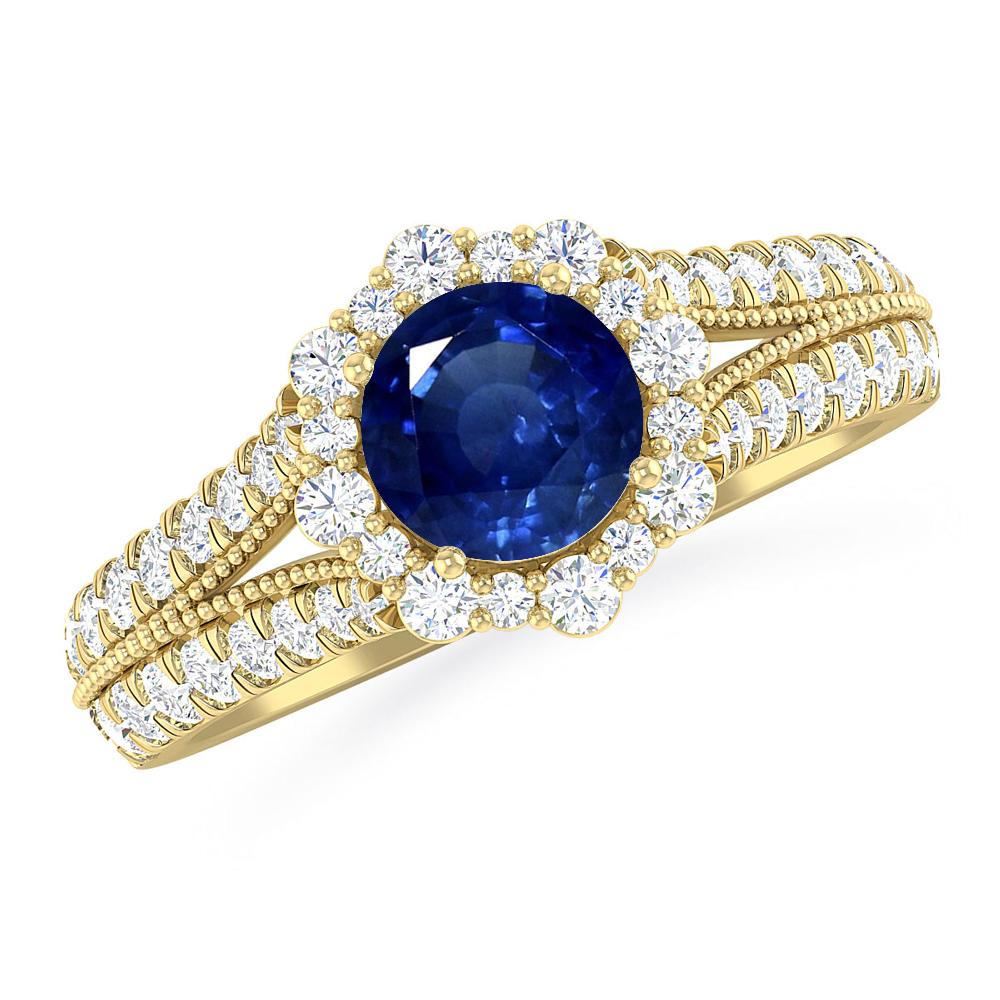 Yellow Gold - Sapphire