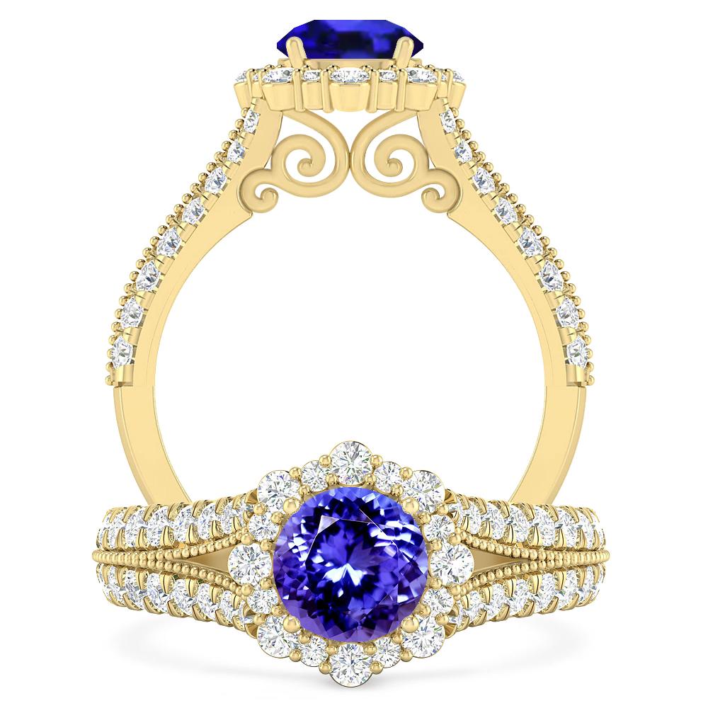Yellow Gold - Tanzanite