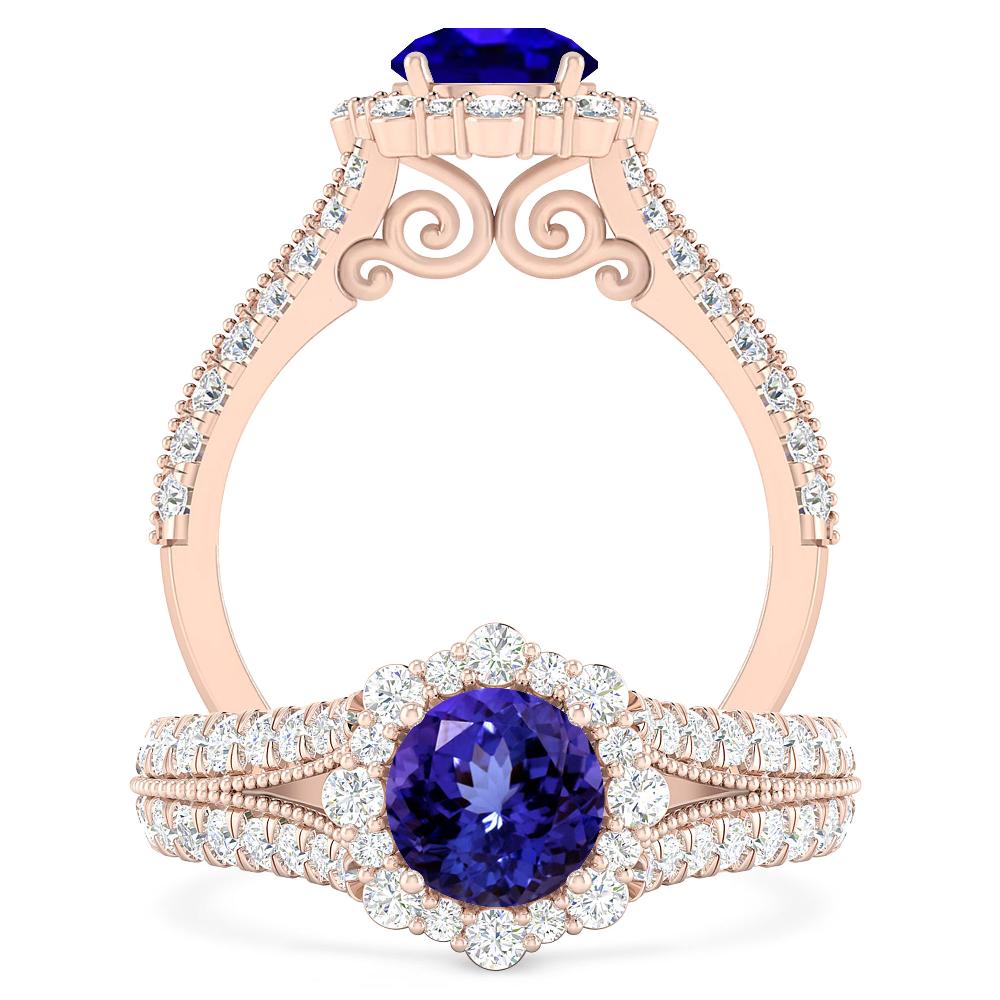 Rose Gold - Tanzanite