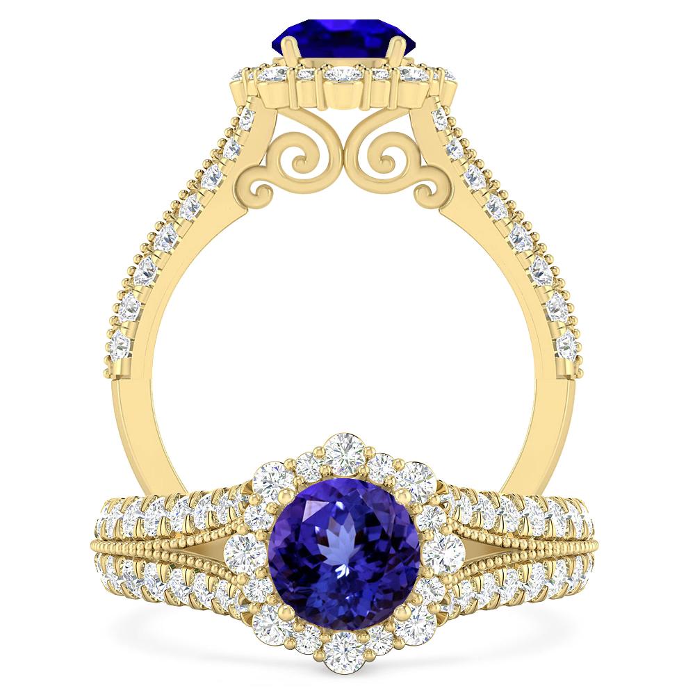 Yellow Gold - Tanzanite