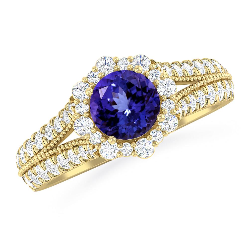 Yellow Gold - Tanzanite